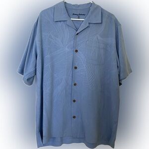 TOMMY BAHAMA Tropical Button Down Silk Shirt, Sz M